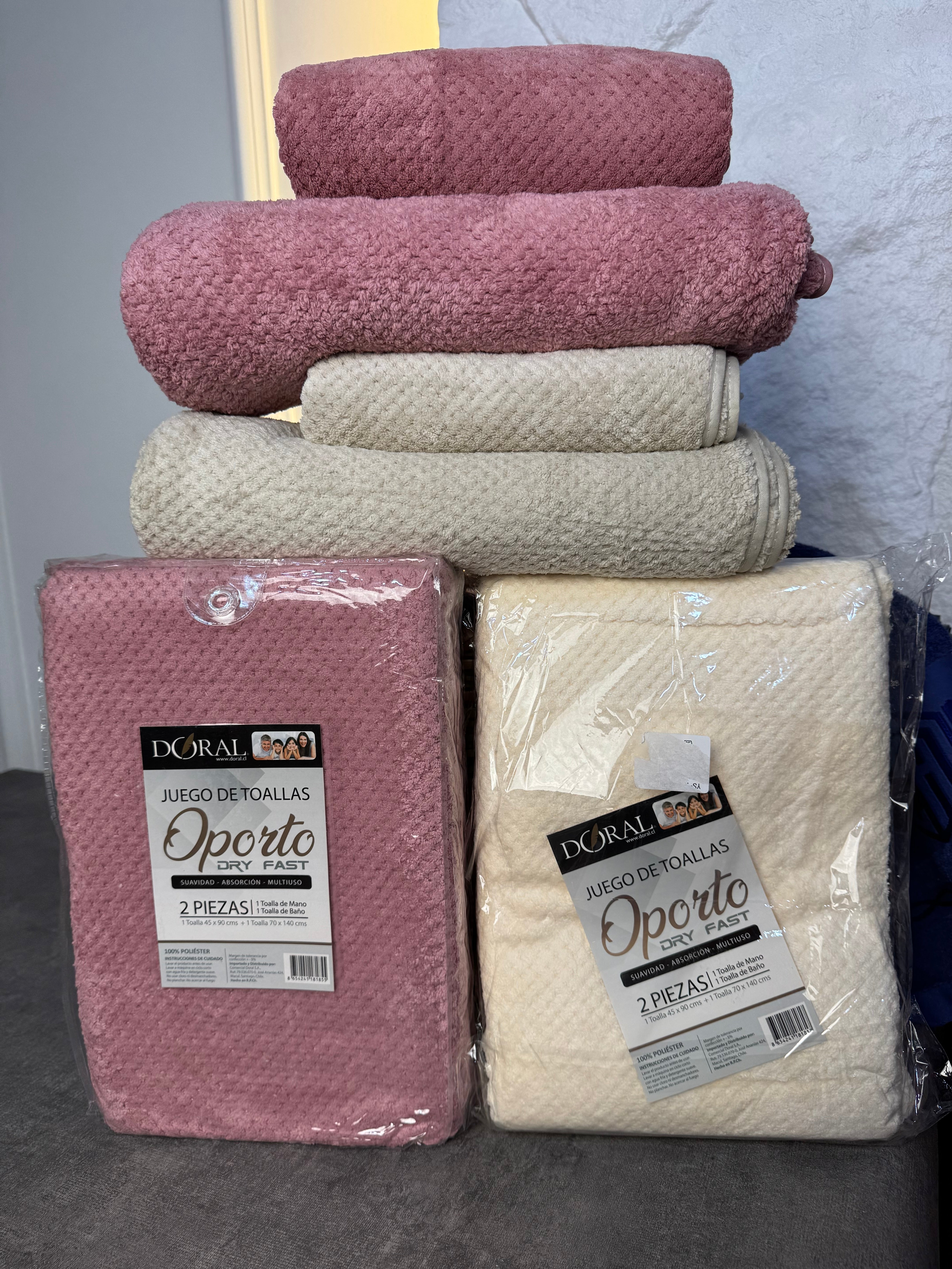 Lot de 2 Packs Serviettes Espagnoles – 2 Grandes + 2 Petites Serviettes