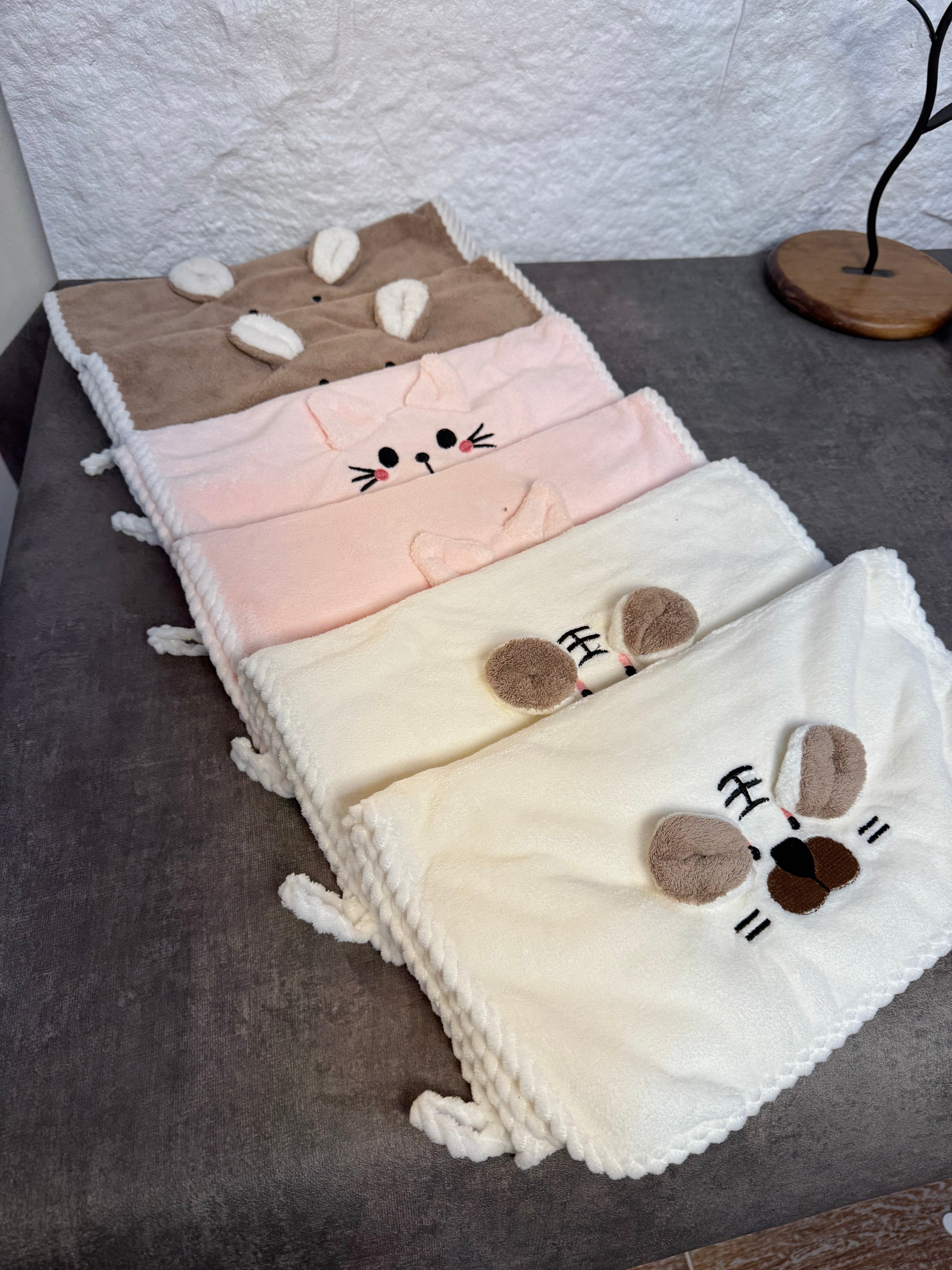 Pack de 6 serviettes (nounours)