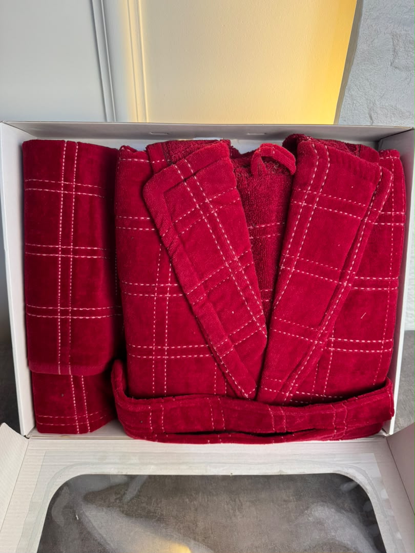 Sortie de Bain Premium à Carreaux – Ultra Douce & Absorbante | SB-100