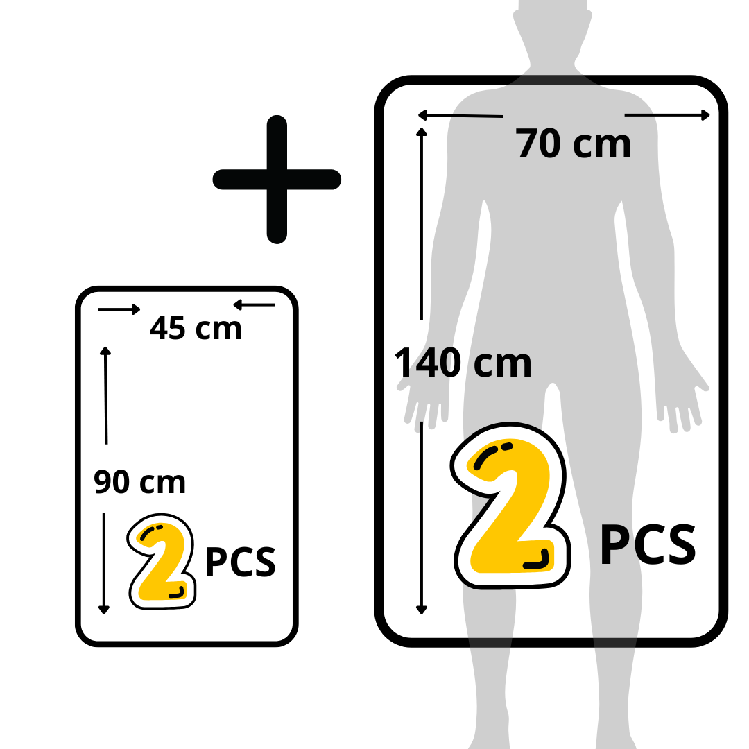 Lot de 2 Packs Serviettes Espagnoles – 2 Grandes + 2 Petites Serviettes