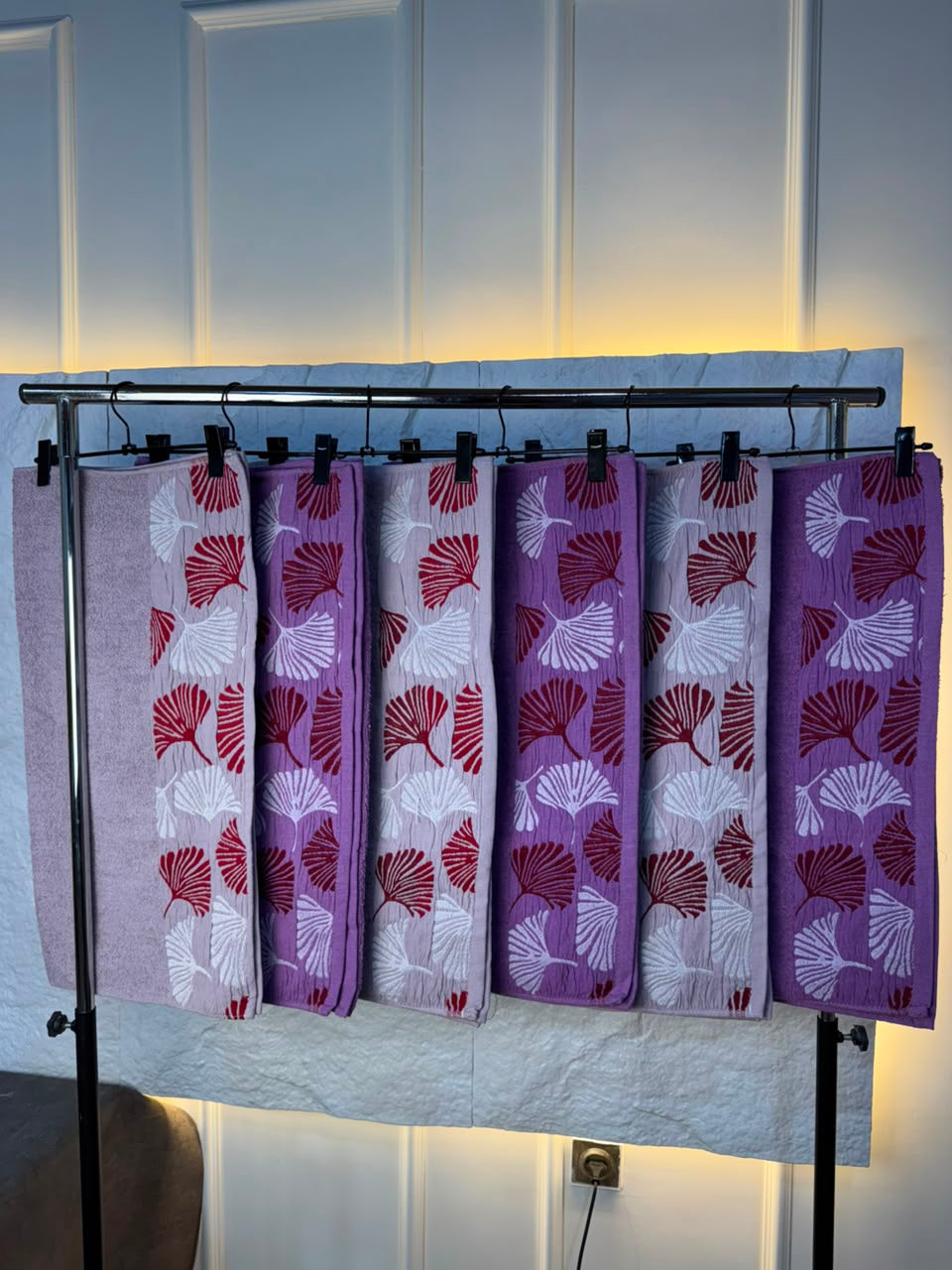 Pack de 06 serviettes palmier 70 sur 140 cm
